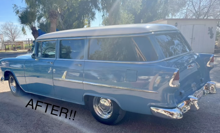 Classic car after detailing